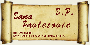 Dana Pavletović vizit kartica